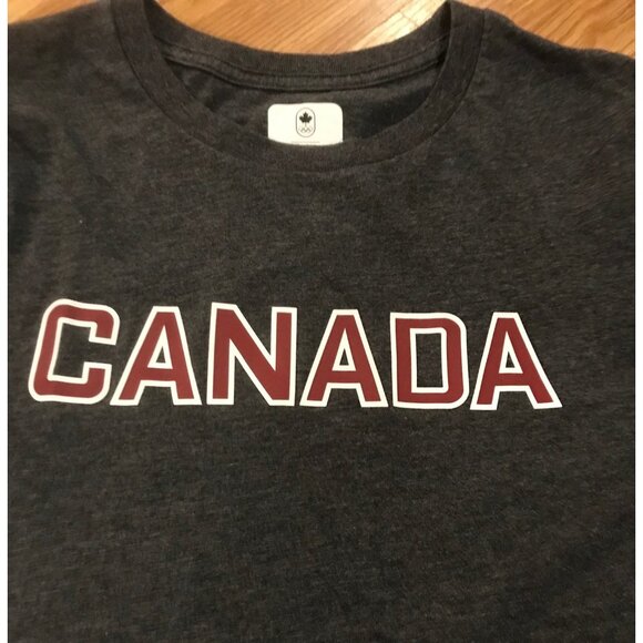 Canada Womens Olympic T-Shirt L/G Hudsons Bay Grey 60% Cotton 40% Polyester - Picture 3 of 9